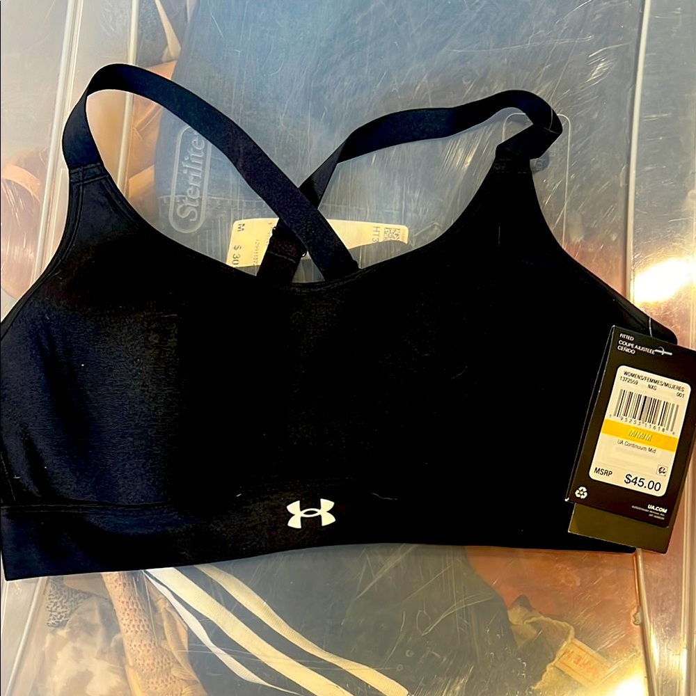 Under Armour Jet Black Crossback Bra